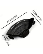 Load image into Gallery viewer, Silicone Clip-On Kitchen Strainer – Heat-Resistant Colander for Pasta, Vegetables & Pots (Black)