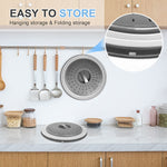 Load image into Gallery viewer, LekDrok 10" Microwave Food Cover – Collapsible Silicone Mat & Splatter Guard for Meal Prep (Charcoal)