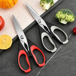 Load image into Gallery viewer, All-Purpose Kitchen Scissors with Sheath – Durable Stainless Steel Cooking Shears, Dishwasher Safe (Black Gray)