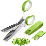 Load image into Gallery viewer, 2025 Upgraded Herb Scissors – Sharp Stainless Steel Herb Cutter Shears for Kitchen & Cooking (Green)