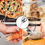 Load image into Gallery viewer, All-Purpose Kitchen Scissors with Sheath – Durable Stainless Steel Cooking Shears, Dishwasher Safe (Black Gray)