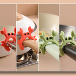 Load image into Gallery viewer, 2Pcs Silicone Crab Utensil Rest – Non-Slip Spoon &amp; Spatula Holder Steam Releaser for Kitchen Stove (Red)
