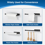 Load image into Gallery viewer, Paper Towel Holder – Matte Black Wall Mount Rack, Self-Adhesive or Drill SUS304 Stainless Steel Dispenser
