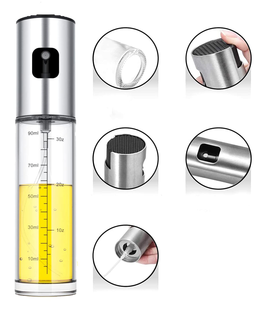 NIKKIER Oil Sprayer – 100ml Olive Oil Spritzer for Cooking, Air Fryer, Salad & BBQ