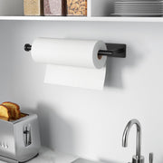 Paper Towel Holder – Matte Black Wall Mount Rack, Self-Adhesive or Drill SUS304 Stainless Steel Dispenser