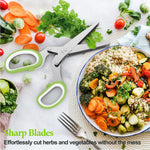 Load image into Gallery viewer, 2025 Upgraded Herb Scissors – Sharp Stainless Steel Herb Cutter Shears for Kitchen &amp; Cooking (Green)
