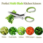 Load image into Gallery viewer, 2025 Upgraded Herb Scissors – Sharp Stainless Steel Herb Cutter Shears for Kitchen &amp; Cooking (Green)

