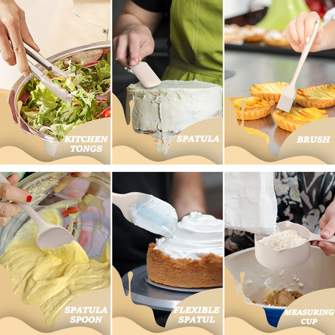 26PCS Stainless Steel Mixing Bowls with Airtight Lids – Non-Slip Kitchen Bowl Set with Graters (7 to 1QT)