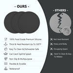 Load image into Gallery viewer, 3 Pack Silicone Trivets for Hot Dishes – Heat-Resistant Pot Holders &amp; Kitchen Counter Mats (Black)
