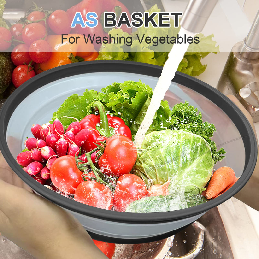 LekDrok 10" Microwave Food Cover – Collapsible Silicone Mat & Splatter Guard for Meal Prep (Charcoal)